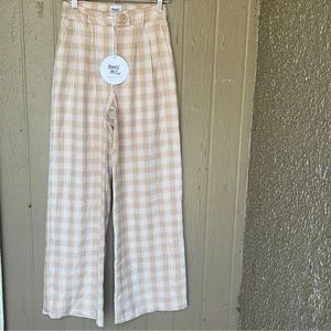 Princess Polly Huxley plaid wide leg trousers